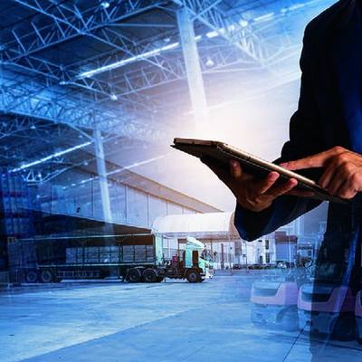 Warehouse logistics floor